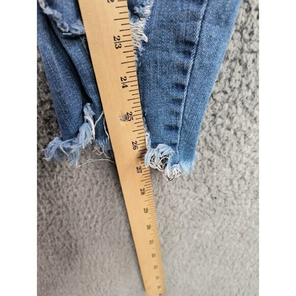 Kancan Jeans Womens 3XL Mid Rise Ankle Distressed Frayed Hem Skinny Stretch - Picture 9 of 12